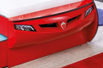 CARBED Кровать-машина Coupe с выдвижной кроватью Red 20.03.1306.00 в Кодинске - kodinsk.mebel54.com | фото