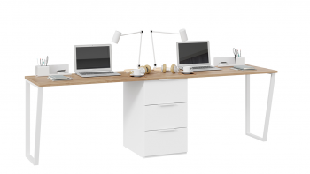 Комплект столов письменных с 1 тумбой универсальной «Порто» в Кодинске - kodinsk.mebel54.com | фото