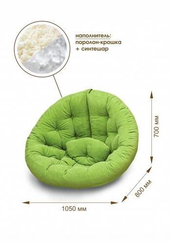Кресло для отдыха "Форест" (велюр текстура лайм)/осн. в Кодинске - kodinsk.mebel54.com | фото