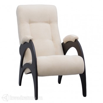 Кресло для отдыха Неаполь Модель 9 без лозы (Венге-эмаль/Ткань Ваниль Verona Vanilla) в Кодинске - kodinsk.mebel54.com | фото