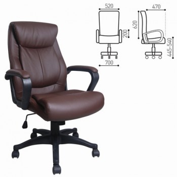 Кресло офисное BRABIX Enter EX-511 (коричневый) в Кодинске - kodinsk.mebel54.com | фото
