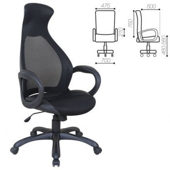 Кресло офисное BRABIX Genesis EX-517 (черное) в Кодинске - kodinsk.mebel54.com | фото