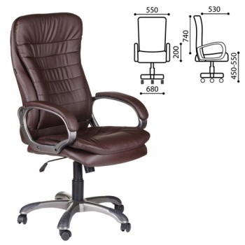 Кресло офисное BRABIX Omega EX-589 (коричневое) в Кодинске - kodinsk.mebel54.com | фото