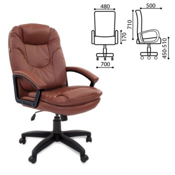 Кресло офисное BRABIX Trend EX-568 (коричневый) в Кодинске - kodinsk.mebel54.com | фото