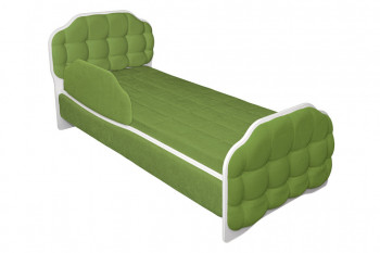 Кровать 160 Атлет 76 Зелёный (мягкий бортик) в Кодинске - kodinsk.mebel54.com | фото