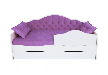 Кровать 180 серии Иллюзия Лайт 1 ящик 32 Фиолетовый (подушки) в Кодинске - kodinsk.mebel54.com | фото