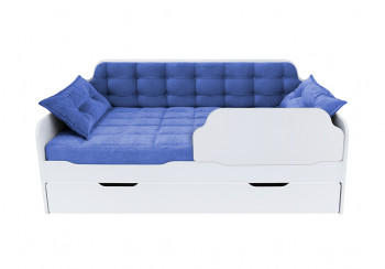 Кровать 180 серии Спорт Лайт 1 ящик 85 Синий (подушки) в Кодинске - kodinsk.mebel54.com | фото