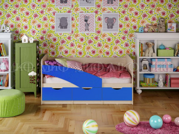 Кровать Бабочки 1,8м (Синий матовый) в Кодинске - kodinsk.mebel54.com | фото