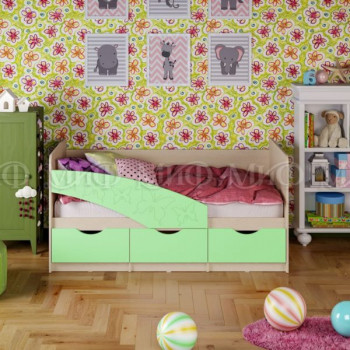 Кровать Бабочки 2,0м (Салат матовый) в Кодинске - kodinsk.mebel54.com | фото