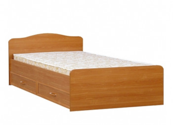 Кровать двойная с ящиками 1400-1 без матраса (круглые спинки) Вишня Оксфорд в Кодинске - kodinsk.mebel54.com | фото