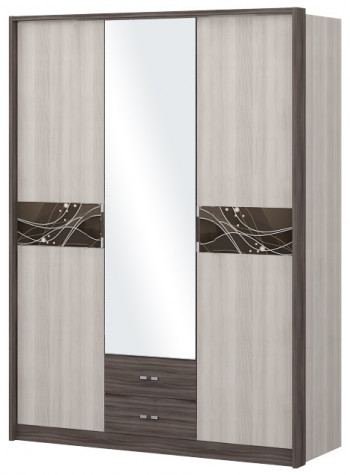 Шкаф трехстворчаты с зеркалом Шк68.1 Николь в Кодинске - kodinsk.mebel54.com | фото
