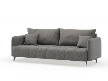 Валериан диван трёхместный прямой Стальной, ткань RICO FLEX 9292 в Кодинске - kodinsk.mebel54.com | фото